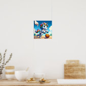 Hoops Dream: Rainbow Unicorn Basketball Star Poster (Küche)