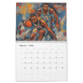 Hoops Dribbball Basketball Sportgeschenke Kunstwer Kalender (Feb 2026)