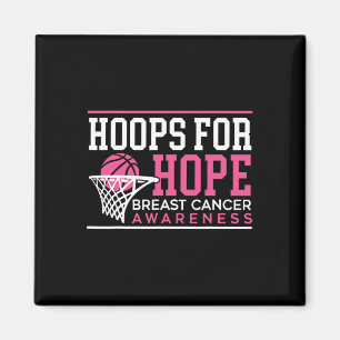 Hoops for Hope Basketball Player Brustkrebs Awa Magnet