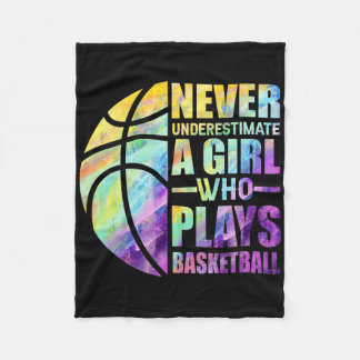 Hoops Girls unterschätzen nie ein Mädchen, das B s Fleecedecke