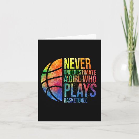 Hoops Girls unterschätzen nie ein Mädchen, das B s Karte (Vorderseite)