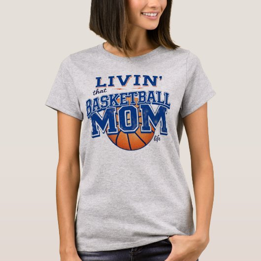 Hoops & Heart: Basketball Mama T-Shirt (Vorderseite)