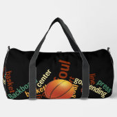 Hoops & Highlights: Farbenfroh Basketball Inspirie Duffle Bag (Vorderseite)