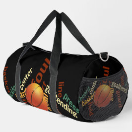 Hoops & Highlights: Farbenfroh Basketball Inspirie Duffle Bag