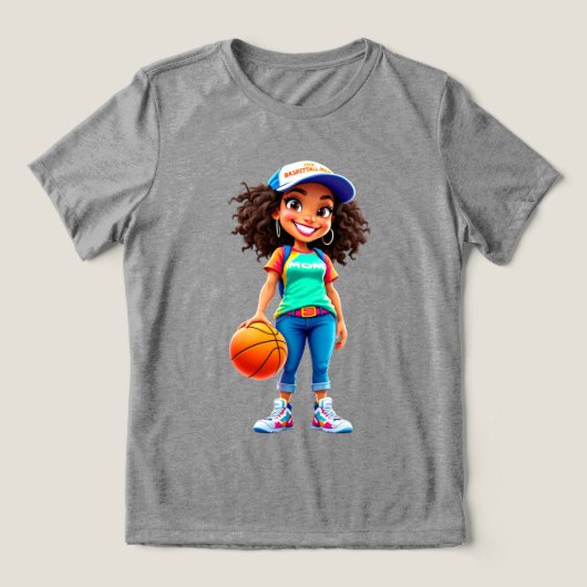 Hoops und Hugs-T-Shirt Tri-Blend Shirt (Design Vorderseite)