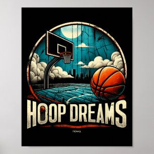 Hoops von Nowa. Basketball - Erwachsene und Kinder Poster