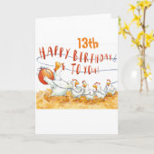 HOORAY ****AN IHREM 13. GEBURTSTAG**** Card Karte (Gelbe Blume)