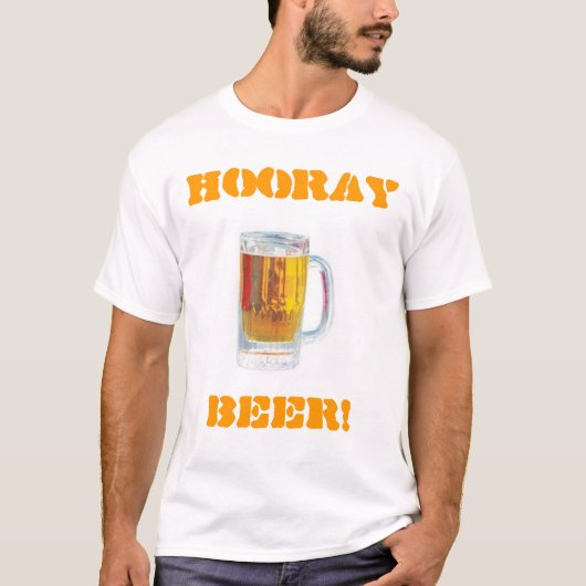 hooray Bier T-Shirt (Vorderseite)