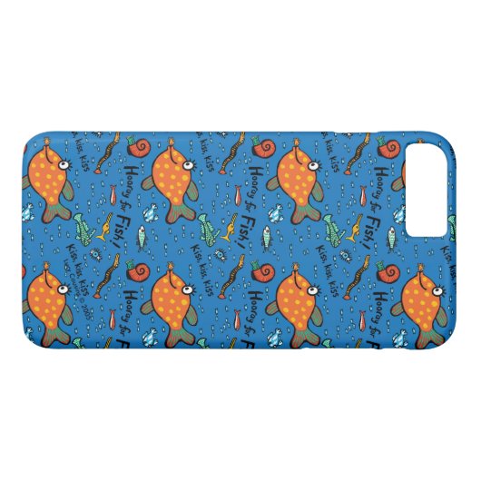 Hooray für Fisch-Muster Case-Mate iPhone Hülle (Rückseite (Horizontal))
