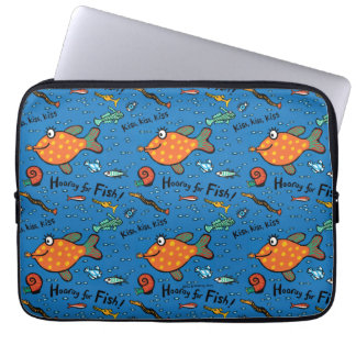 Hooray für Fisch-Muster Laptopschutzhülle