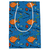 Hooray für Fisch-Muster Mittlere Geschenktüte (Vorderseite)