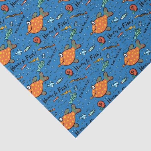 Hooray für Fisch-Muster Seidenpapier (Ausschnitt)