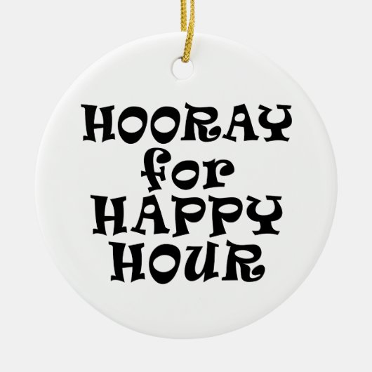 Hooray für Happy Hour Ornament (Vorne)