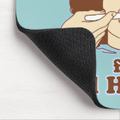 Hooray für Mundhygiene Mousepad (Ecke)