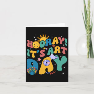 Hooray It's Art Day Art Teacher Rainbow Niedlich S Karte