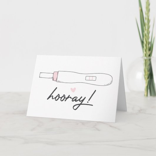 Hooray Pregnancy Congratualtions Card Karte (Vorderseite)