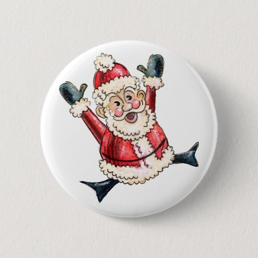 "Hooray Santa!" Button (Vorderseite)