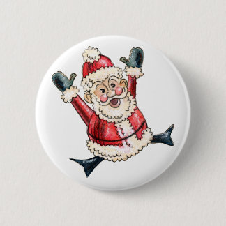 "Hooray Santa!" Button
