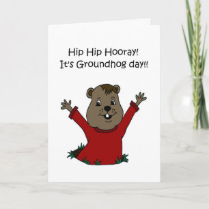 Hooray sein Groundhog Day 2 Karte