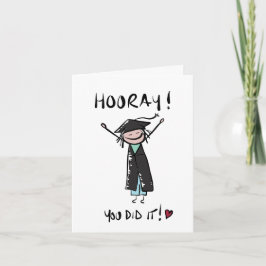 Hooray Sie haben es getan Abschluss Card Karte