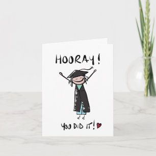 Hooray Sie haben es getan Abschluss Card Karte