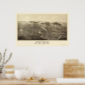 Hoosick Falls, NY Panoramic Map - 1889 Poster (Küche)