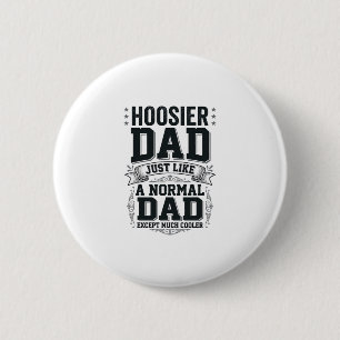 Hoosier Dad Vintage Gravur Zitat Shirt Design_1 Button