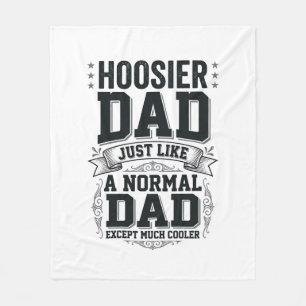 Hoosier Dad Vintage Gravur Zitat Shirt Design_1 Fleecedecke