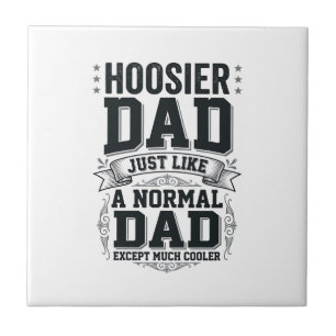 Hoosier Dad Vintage Gravur Zitat Shirt Design_1 Fliese