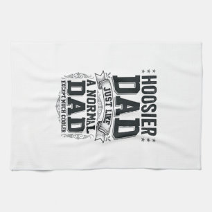 Hoosier Dad Vintage Gravur Zitat Shirt Design_1 Geschirrtuch