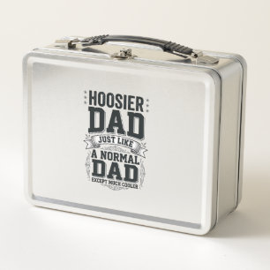 Hoosier Dad Vintage Gravur Zitat Shirt Design_1 Metall Brotdose