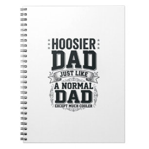 Hoosier Dad Vintage Gravur Zitat Shirt Design_1 Notizblock