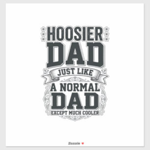 Hoosier Dad Vintage Gravur Zitat T-Shirt Design_1 Aufkleber