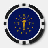 Hoosier Flag, Flag of Indiana Pokerchips (Vorderseite)