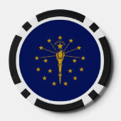 Hoosier Flag, Flag of Indiana Pokerchips (Rückseite)
