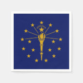Hoosier Flag, Flag of Indiana Serviette (Vorderseite)