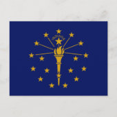 Hoosier Flag, Flagge von Indiana Postkarte (Vorderseite)