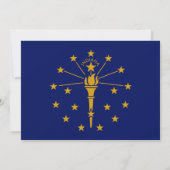 Hoosier Flag, Flagge von Indiana Wedding Einladung (Rückseite)