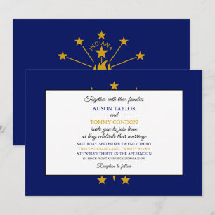 Hoosier Flag, Flagge von Indiana Wedding Einladung