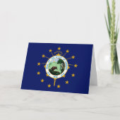 Hoosier Flag & Seal, Flag of Indiana Karte (Vorderseite)