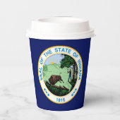 Hoosier Flag & Seal, Flag of Indiana Pappbecher (Rückseite)