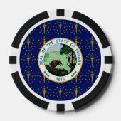 Hoosier Flag & Seal, Flag of Indiana Pokerchips (Vorderseite)