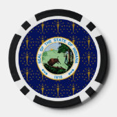 Hoosier Flag & Seal, Flag of Indiana Pokerchips (Rückseite)