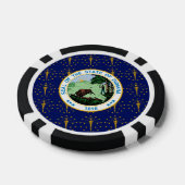 Hoosier Flag & Seal, Flag of Indiana Pokerchips (Einzeln)