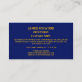 Hoosier Flag & Siegel, Flagge von Indiana Visitenkarte (Rückseite)