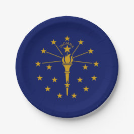 Hoosier-Flagge, Flagge von Indiana Pappteller