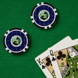 Hoosier-Flagge & Siegel, Flagge von Indiana Pokerchips
