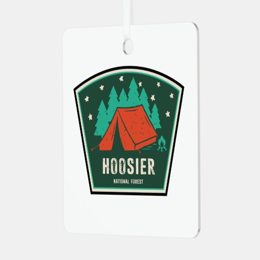 Hoosier National Forest Camping Ornament Aus Metall (Vorderseite links)