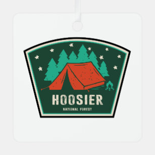 Hoosier National Forest Camping Ornament Aus Metall