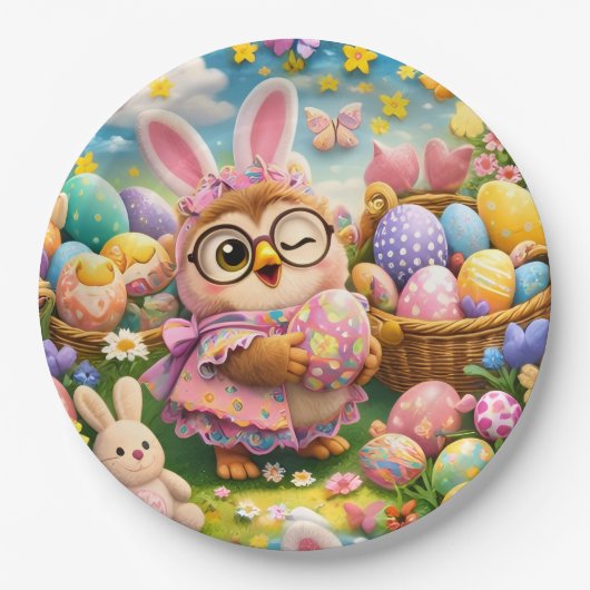 hoot at easer party plate pappteller (Vorderseite)